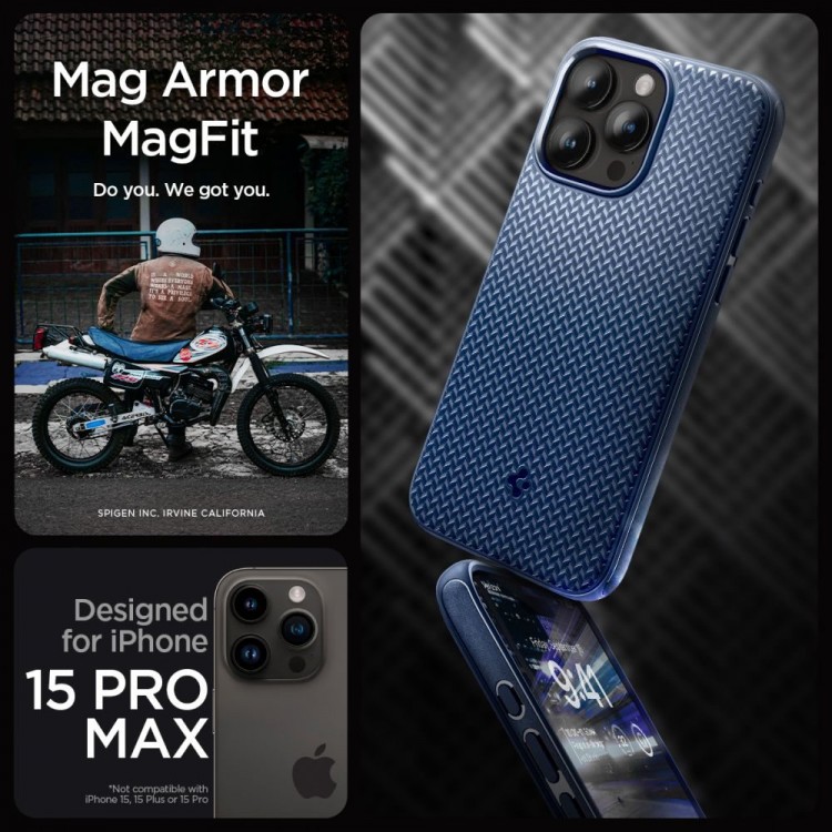 Θήκη Spigen SGP MAG ARMOR MAGSAFE για Apple iPhone 15 PRO MAX 6.7 - ΜΠΛΕ - ACS06598