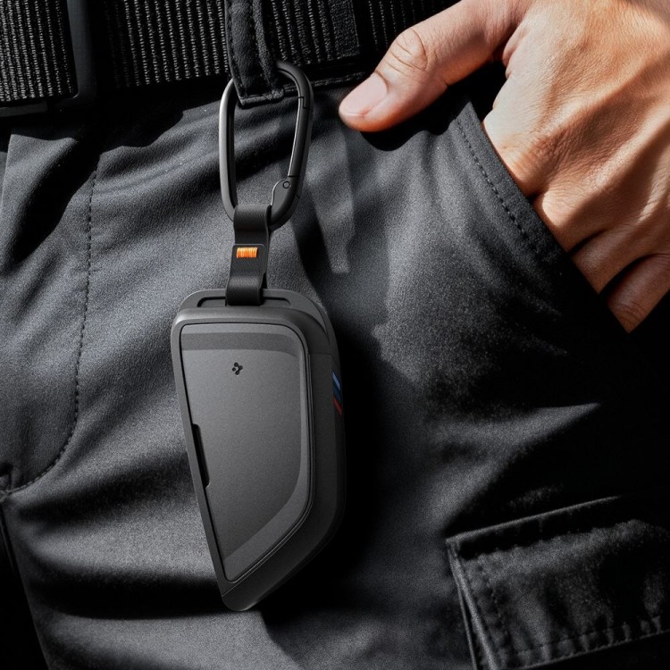 Θήκη Spigen SGP BK100 BMW Κλειδί με Carabiner κ κορδόνι, συμβατό με BMW Smart Key Remote Control Cover - ΜΑΥΡΟ - ACS10425
