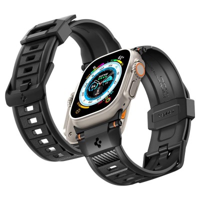 Θήκη Spigen SGP Rugged Armor ULTRA λουράκι για Apple Watch ULTRA  4 / 5 / 6 / 7 / 8 / 9 / SE / ULTRA 1 / 2 (42 / 44 / 45 / 49 MM) - ΜΑΥΡΟ - AMP07105