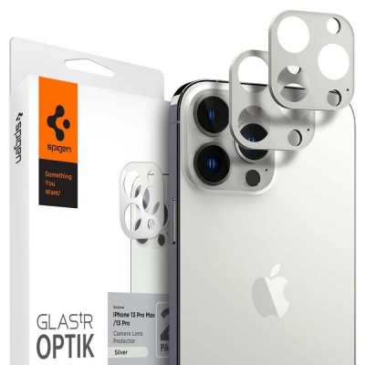 Spigen SGP OPTIK.TR SLIM Camera Lens tempered glass 9h for CAMERA Αpple iPhone 13 PRO / 13 PRO MAX - SILVER - 2 PCS - AGL04033