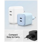 Spigen SGP Oικιακός Φορτιστής 45W ArcStation Pro, GaN III, 2XUSB-C PD 3.0 PPS 45W, Total 45W - ΜΑΥΡΟ - ACH05154