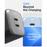 Spigen SGP Oικιακός Φορτιστής 45W ArcStation Pro, GaN III, 2XUSB-C PD 3.0 PPS 45W, Total 45W - ΜΑΥΡΟ - ACH05154