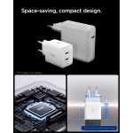 Spigen SGP Φορτιστής οικιακός PPS Essential EE472EU GaN Fast 2XUSB-C PD, 47W - ΛΕΥΚΟ - ACH08707