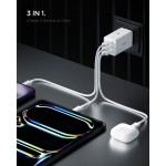 Spigen SGP Φορτιστής οικιακός PPS Fast Charger, PD 3.0 , ArcStation Essential EE673EU GaNFast 2xUSB-C PD, 1xUSB-A, 67W - ΛΕΥΚΟ - ACH08710