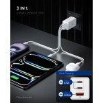 Spigen SGP Φορτιστής οικιακός PPS Fast Charger, PD 3.0 , ArcStation Essential EE673EU GaNFast 2xUSB-C PD, 1xUSB-A, 67W - ΛΕΥΚΟ - ACH08710