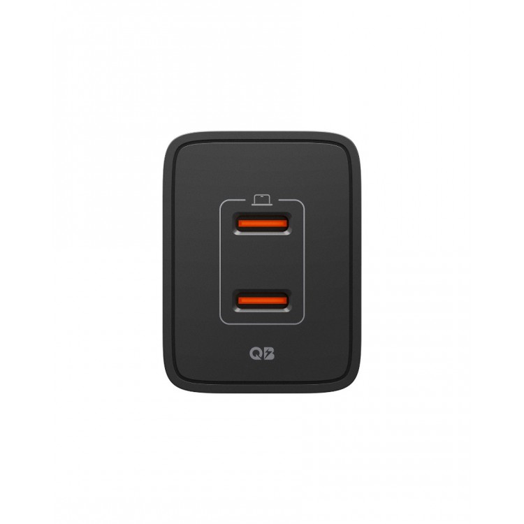 Spigen SGP Φορτιστής οικιακός PPS Essential EE472EU GaN Fast 2XUSB-C PD, 47W - ΜΑΥΡΟ - ACH09457