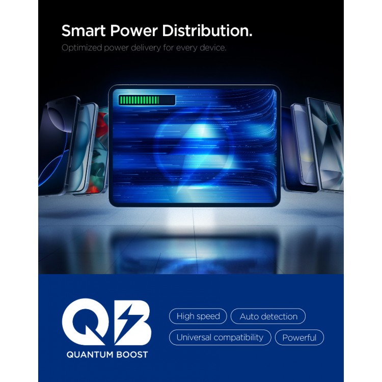 Spigen SGP Φορτιστής οικιακός PPS Essential EE472EU GaN Fast 2XUSB-C PD, 47W - ΜΑΥΡΟ - ACH09457