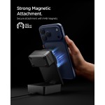 SPIGEN SGP ESSENTIAL EF323MQ 3-in-1+C QI2.2 25W MagSafe Magnetic wireless charging station-base for Αpple iPhone, Apple Watch Series, Airpods - ΜΑΥΡΟ - ACH10398
