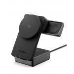 SPIGEN SGP ESSENTIAL EF323MQ 3-in-1+C QI2.2 25W MagSafe Magnetic wireless charging station-base for Αpple iPhone, Apple Watch Series, Airpods - ΜΑΥΡΟ - ACH10398
