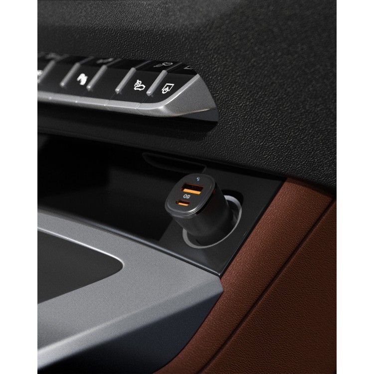 Spigen SGP Φορτιστής Αυτοκινήτου EV482 ARCSTATION ESSENTIAL PD 48W , 1x Θύρα TYPE-C , 1xΘύρα USB-A, Smart 3.0A - ΜΑΥΡΟ - ACP08447