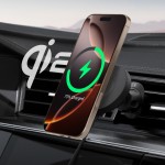 Spigen SGP OneTap Pro 4 Qi2 15W Βάση αυτοκινήτου με ΑΣΥΡΜΑΤΟ ΦΟΡΤΙΣΤΗ MagSafe Wireless / AirVent - ΜΑΥΡΟ - ACP08542