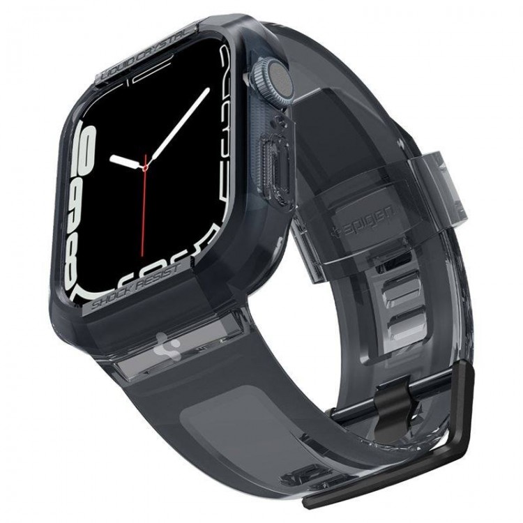 Spigen SGP Liquid Crystal Pro BAND Θήκη με Λουράκι για Apple Watch series 7 45mm, SERIES 6/SE/5/4 - 44mm 42mm - ΔΙΑΦΑΝΟ ΓΚΡΙ - ACS04173