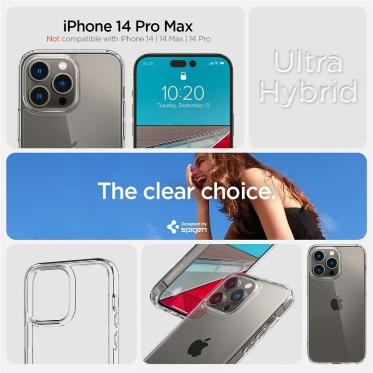 Θήκη Spigen SGP Ultra Hybrid για Apple iPhone 14 PRO MAX 6.7 - ΔΙΑΦΑΝΟ - ACS04816