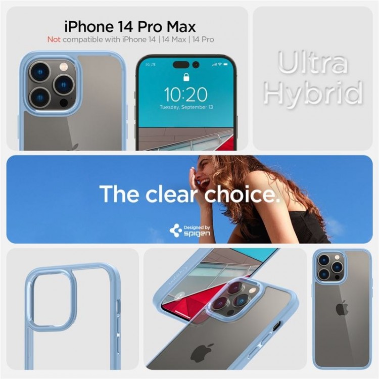 Θήκη Spigen SGP Ultra Hybrid για Apple iPhone 14 PRO MAX 6.7 - sierra ΜΠΛΕ - ACS04820