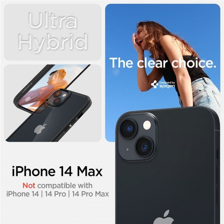 Θήκη Spigen SGP Ultra Hybrid για Apple iPhone 14 PLUS 6.7 - ΔΙΑΦΑΝΟ ΜΑΥΡΟ - ACS04895