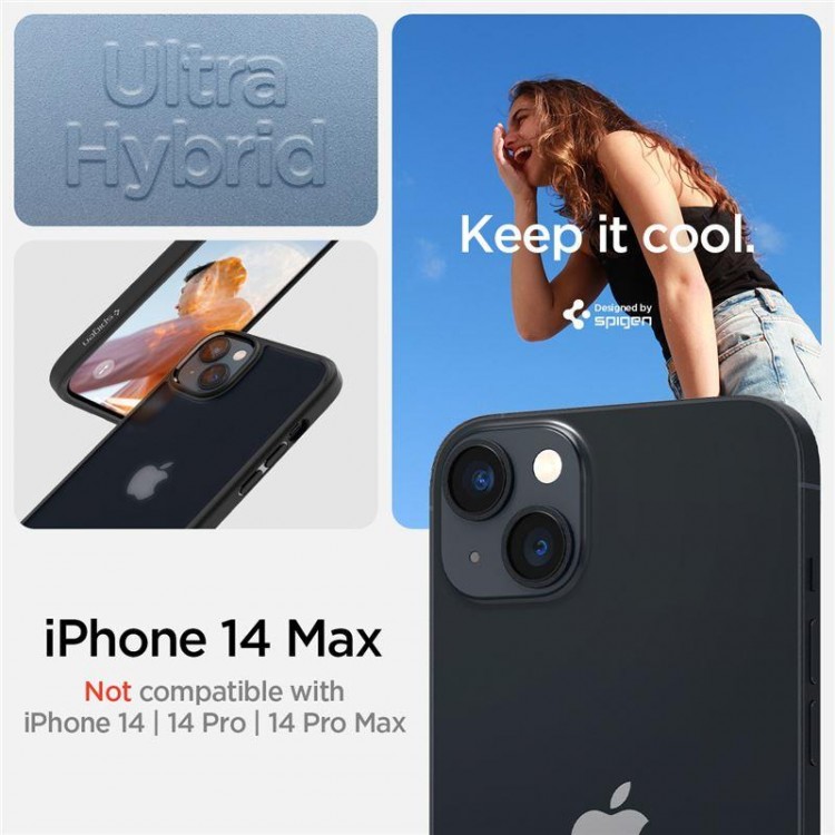 Θήκη Spigen SGP Ultra Hybrid για Apple iPhone 14 PLUS 6.7 - FROST ΜΑΥΡΟ - ACS04901