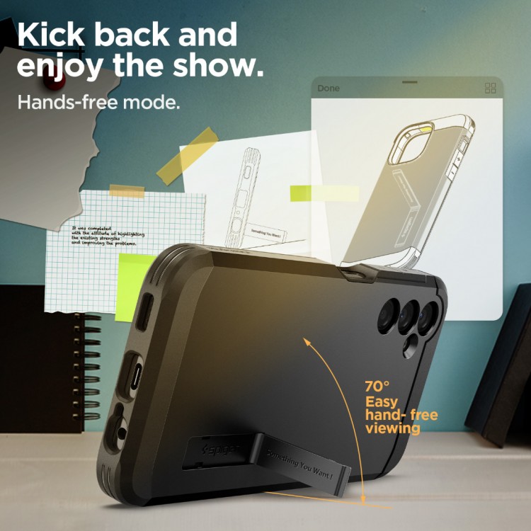 Θήκη Spigen SGP Tough Armor για Samsung Galaxy A14 LTE - ΜΑΥΡΟ - ACS05976 