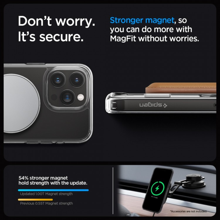 Θήκη Spigen SGP Ultra Hybrid S MAG MAGSAFE για Apple iPhone 15 PRO 6.1 2023 - ΓΡΑΦΙΤΗΣ - ACS06723
