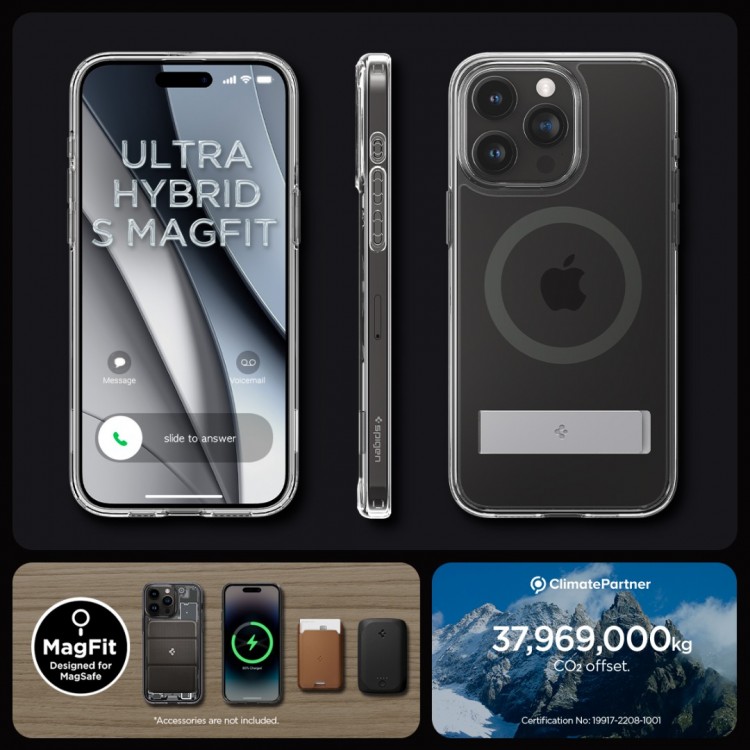 Θήκη Spigen SGP Ultra Hybrid S MAG MAGSAFE για Apple iPhone 15 PRO 6.1 2023 - ΓΡΑΦΙΤΗΣ - ACS06723