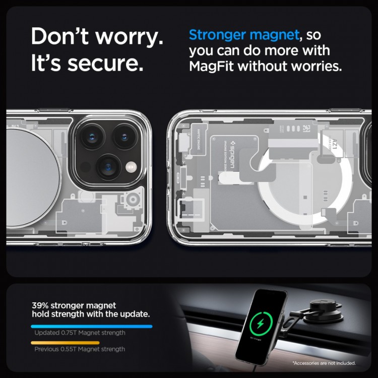 Θήκη Spigen SGP Ultra Hybrid MAG MAGSAFE για Apple iPhone 15 PRO 6.1 2023 - ZERO ONE ΛΕΥΚΟ - ACS07036