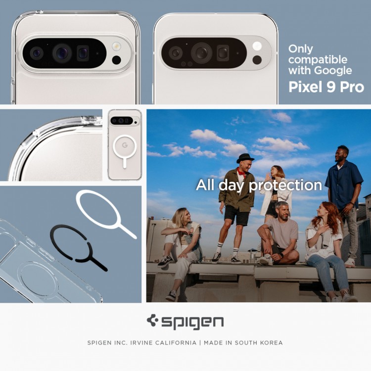 Θήκη Spigen SGP ULTRA HYBRID OneTap Metal Ring MagSafe για GOOGLE PIXEL 9 Pro - ΛΕΥΚΟ - ACS07686