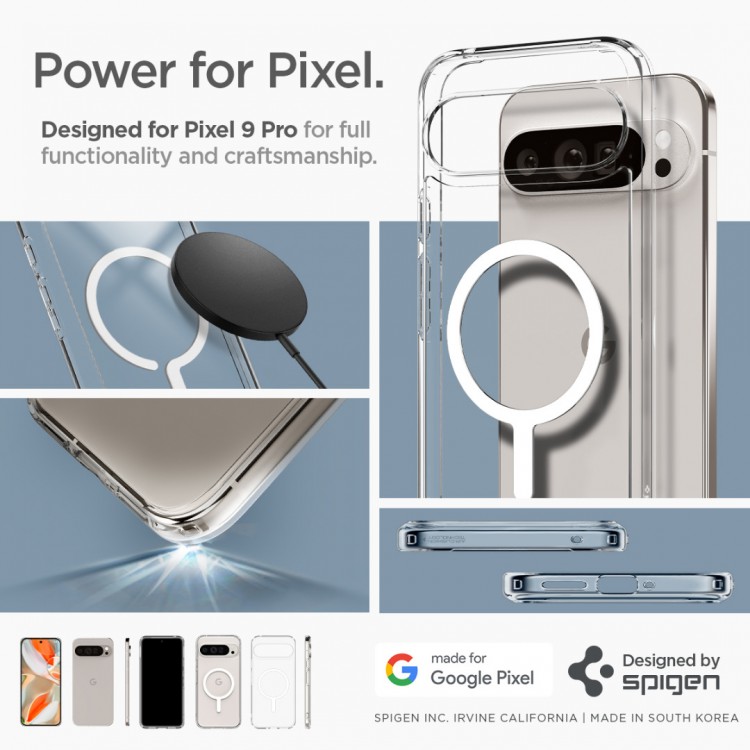 Θήκη Spigen SGP ULTRA HYBRID OneTap Metal Ring MagSafe για GOOGLE PIXEL 9 Pro - ΛΕΥΚΟ - ACS07686