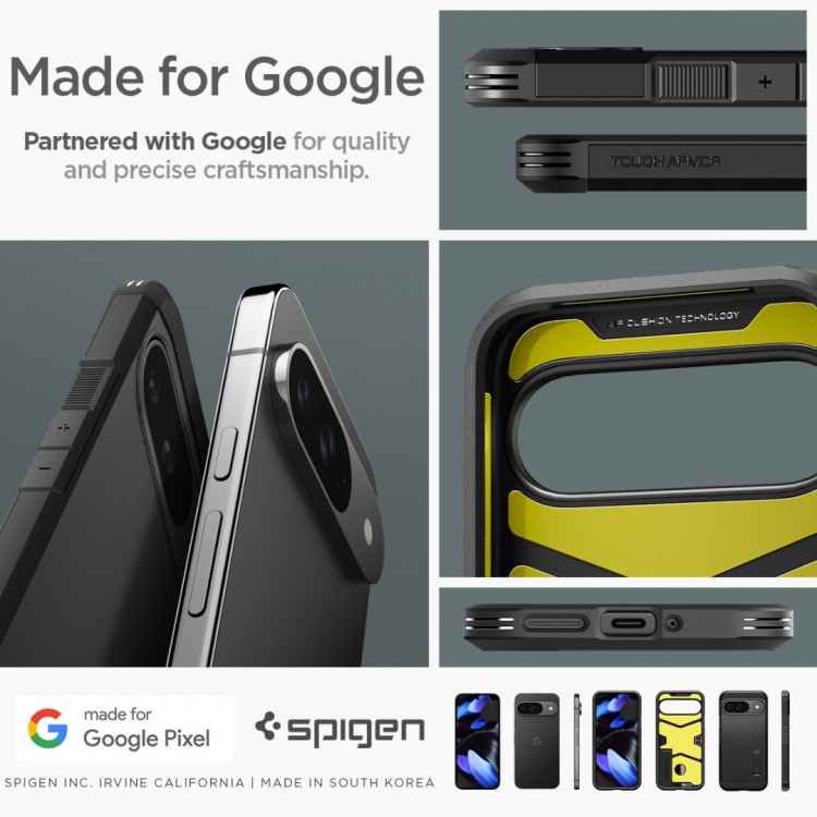 Θήκη Spigen SGP TOUGH Armor για GOOGLE PIXEL 9 Pro/Pixel 9 - ΜΑΥΡΟ - ACS07692