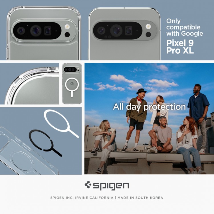 Θήκη Spigen SGP ULTRA HYBRID OneTap Metal Ring MagSafe για GOOGLE PIXEL 9 Pro XL - ΛΕΥΚΟ - ACS07720