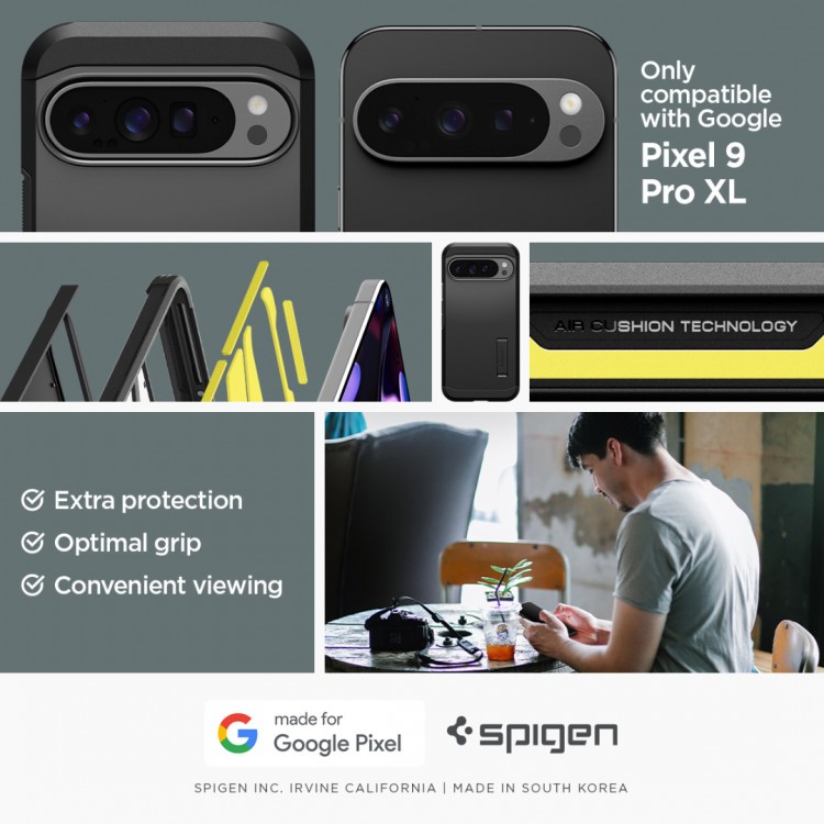 Θήκη Spigen SGP TOUGH Armor για GOOGLE PIXEL 9 Pro XL - ΜΑΥΡΟ - ACS07726