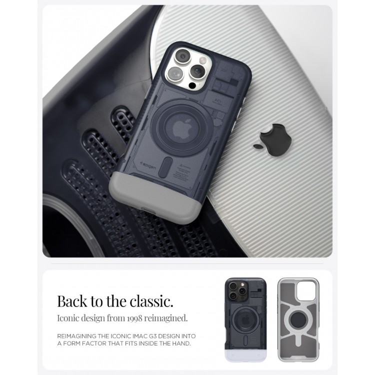 Θήκη Spigen SGP Classic C1 MagSafe για APPLE IPHONE 16 PRO 6.3 2024 - Γραφίτης - ACS08152