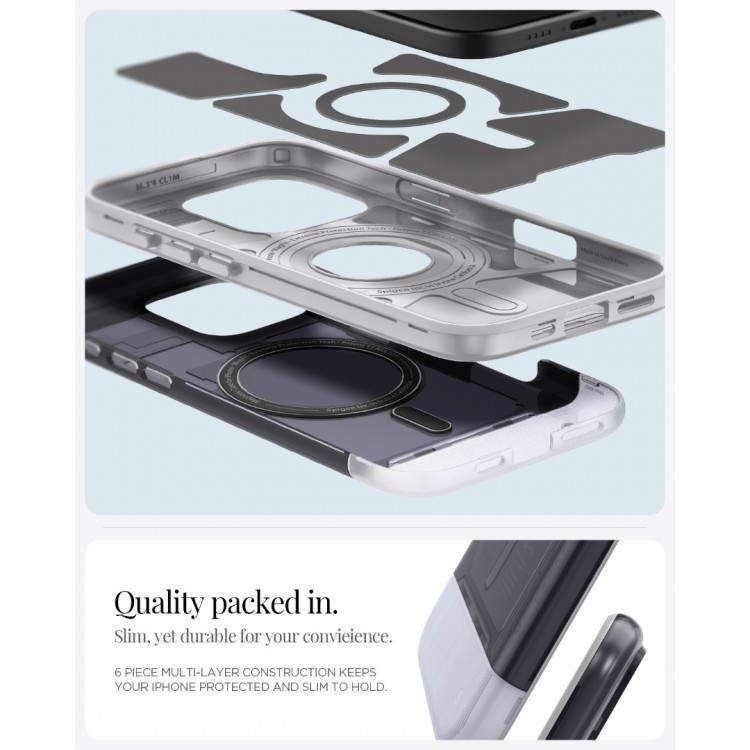 Θήκη Spigen SGP Classic C1 MagSafe για APPLE IPHONE 16 PRO 6.3 2024 - Γραφίτης - ACS08152