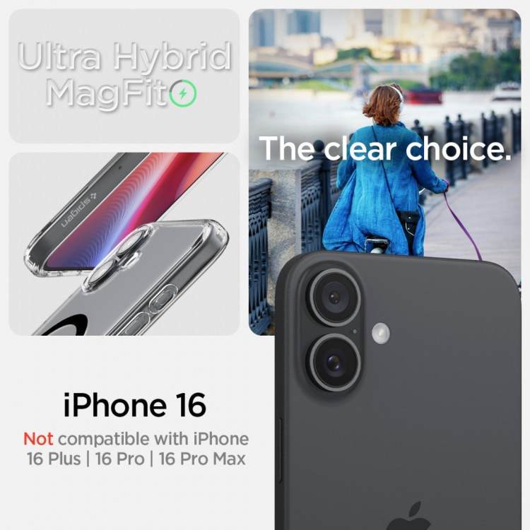 Θήκη Spigen SGP Ultra Hybrid MagSafe για Apple iPhone 16 6.1 2024 - ΜΑΥΡΟ - ACS08206