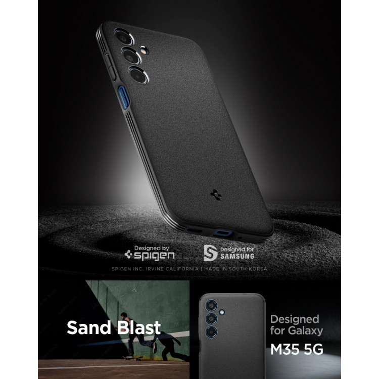 Θήκη Spigen SGP Essential Sand Blast για Samsung Galaxy M35 5G - ΜΑΥΡΟ - ACS08263