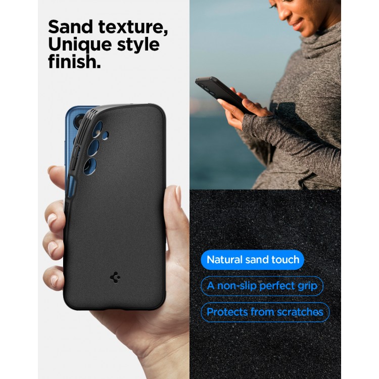 Θήκη Spigen SGP Essential Sand Blast για Samsung Galaxy M35 5G - ΜΑΥΡΟ - ACS08263