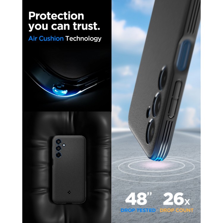 Θήκη Spigen SGP Essential Sand Blast για Samsung Galaxy M35 5G - ΜΑΥΡΟ - ACS08263