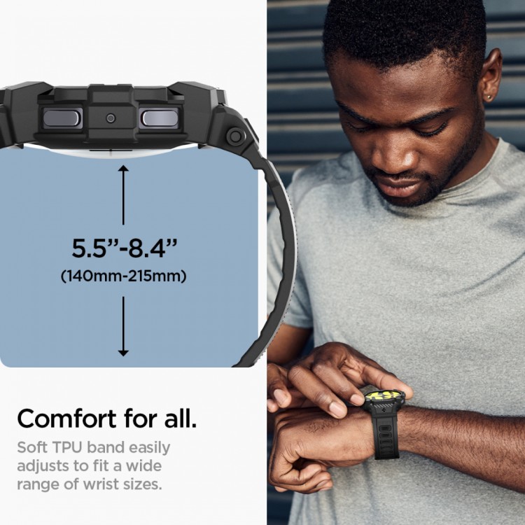 Θήκη Spigen SGP Rugged Armor PRO για Samsung GALAXY WATCH 7 - 44MM - ΜΑΥΡΟ - ACS08338