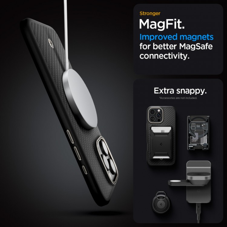 Θήκη Spigen SGP ENZO ARAMID MagFit MagSafe για Apple iPhone 16 PRO 6.3 2024 - MATTE ΜΑΥΡΟ - ACS08508