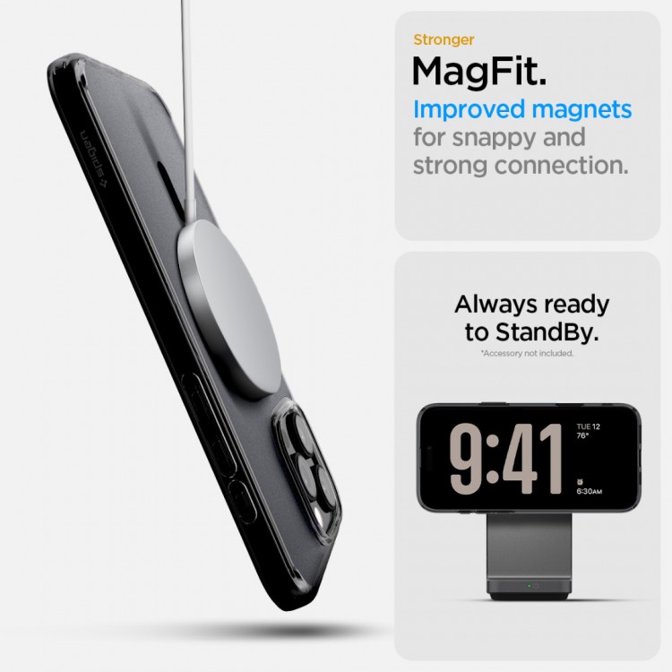 Θήκη Spigen SGP Ultra Hybrid T MagFit MAGSAFE για Apple iPhone 16 PRO MAX 6.9 2024 - Frost ΜΑΥΡΟ - ACS08507