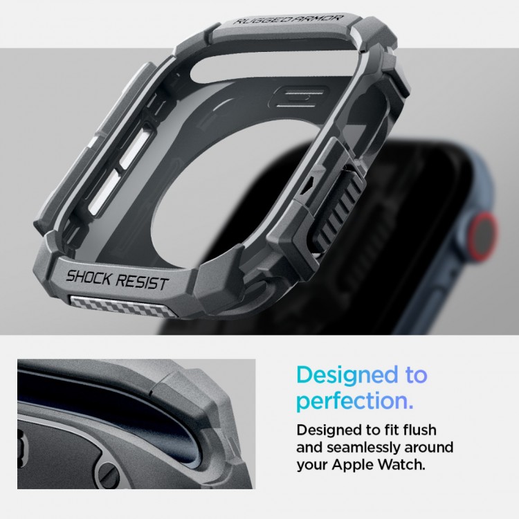 Θήκη Spigen SGP Rugged Armor για Apple Watch SERIES 10 46mm - ΣΚΟΥΡΟ ΓΚΡΙ - ACS08598