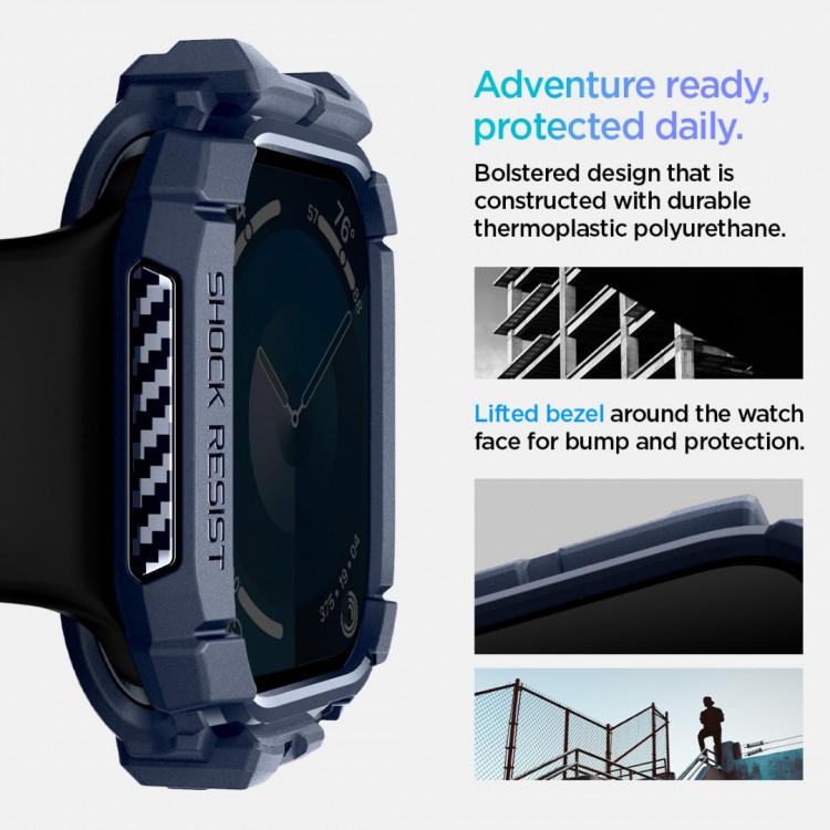 Θήκη Spigen SGP Rugged Armor για Apple Watch SERIES 10 46mm - Navy ΜΠΛΕ - ACS08599