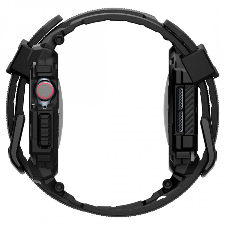 Θήκη Spigen SGP Rugged Armor PRO με λουράκι για Apple Watch series 10 - 46mm - ΜΑΥΡΟ - ACS08604