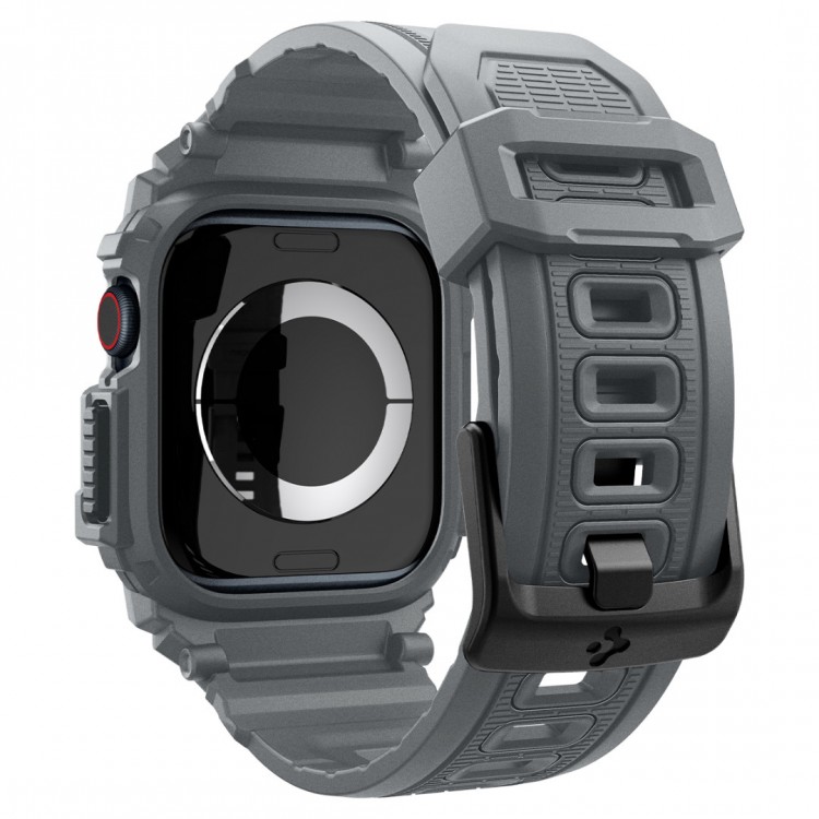 Θήκη Spigen SGP Rugged Armor PRO με λουράκι για Apple Watch series 10 - 46mm - ΓΚΡΙ - ACS08605