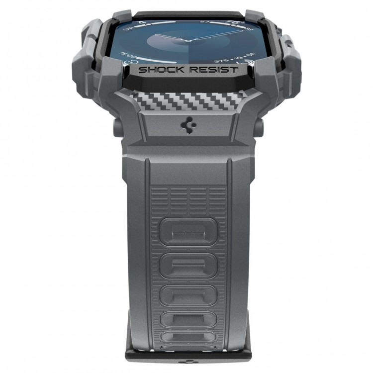 Θήκη Spigen SGP Rugged Armor PRO με λουράκι για Apple Watch series 10 - 46mm - ΓΚΡΙ - ACS08605