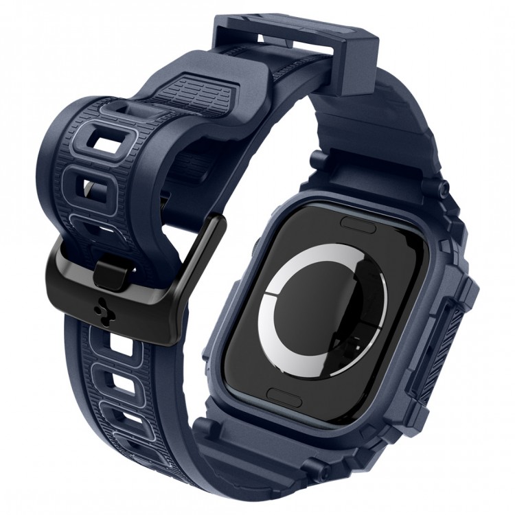 Θήκη Spigen SGP Rugged Armor PRO με λουράκι για Apple Watch series 10 - 46mm - Navy ΜΠΛΕ - ACS08606