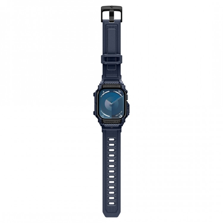 Θήκη Spigen SGP Rugged Armor PRO με λουράκι για Apple Watch series 10 - 46mm - Navy ΜΠΛΕ - ACS08606