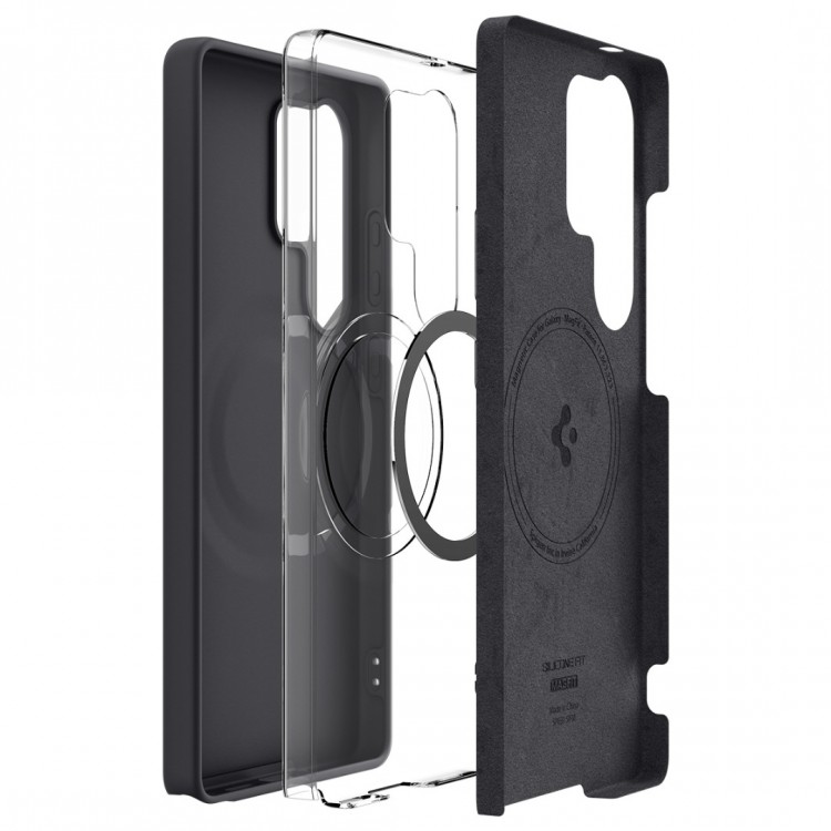 Θήκη SPIGEN SGP SILICONE FIT MagSafe για Samsung Galaxy  S25 Ultra 5G 2025 - ΜΑΥΡΟ - ACS09017