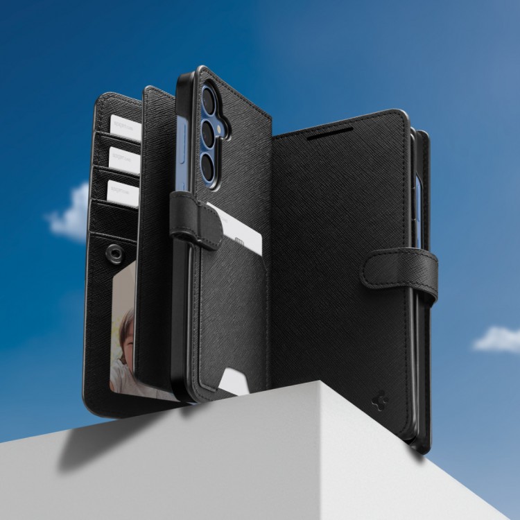 Θήκη Spigen SGP Wallet S PLUS για Samsung Galaxy S25+ PLUS 5G 2025 - ΜΑΥΡΟ - ACS09125