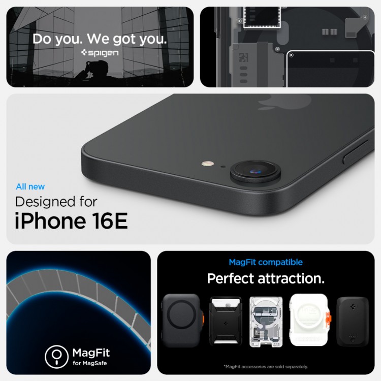 Θήκη Spigen SGP Ultra Hybrid MagSafe για APPLE IPHONE 16e 6.1 2025 - zero one ΜΑΥΡΟ - ACS09141