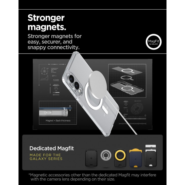 Θήκη Spigen SGP Ultra Hybrid MagFit MagSafe για Samsung Galaxy S25 Edge 5G 2025 - ΔΙΑΦΑΝΟ ΛΕΥΚΟ - ACS09418
