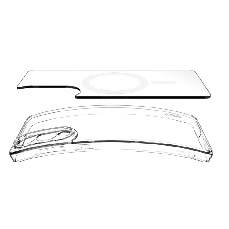 Θήκη Spigen SGP Ultra Hybrid MagFit MagSafe για Samsung Galaxy S25 Edge 5G 2025 - ΔΙΑΦΑΝΟ ΛΕΥΚΟ - ACS09418